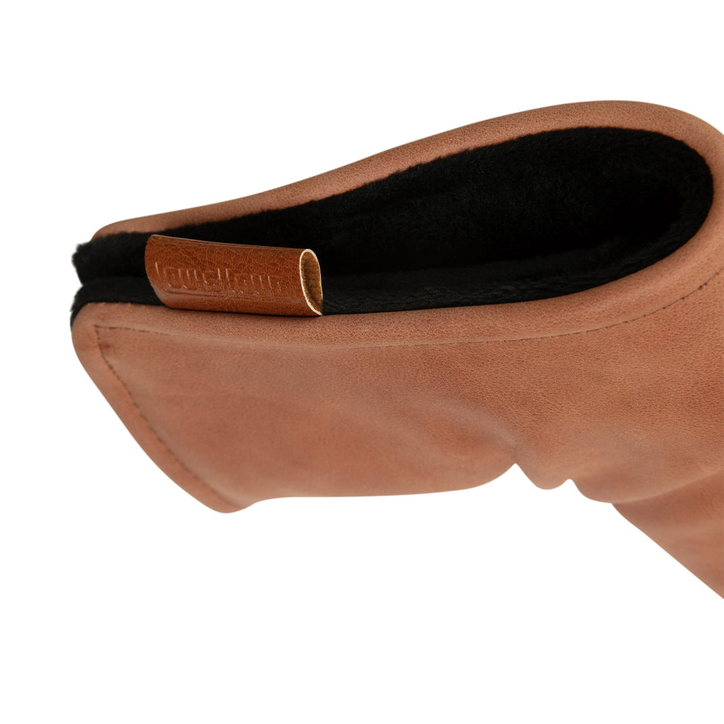 Leather Blade Putter Cover - Brown Pebbled