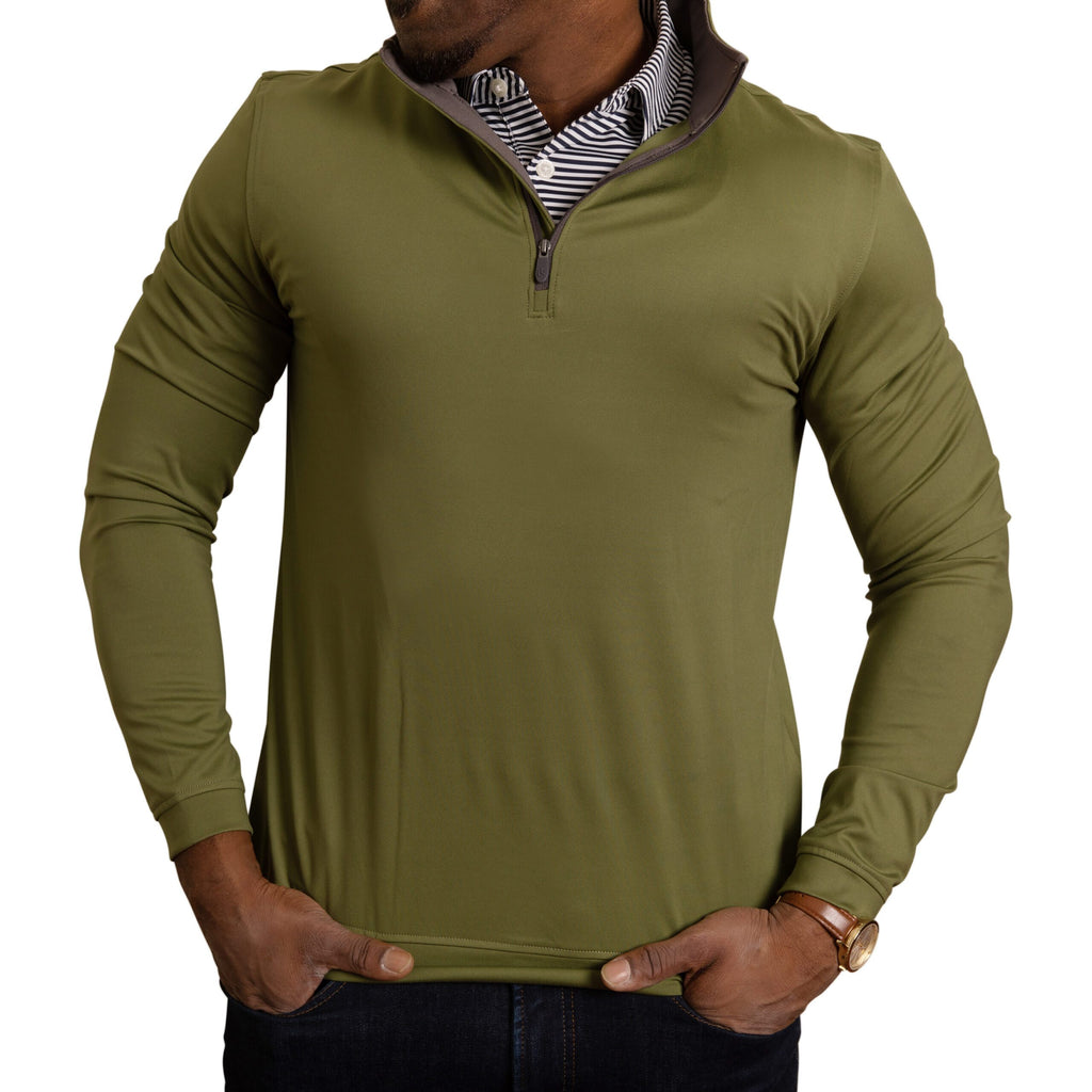 Performance Quarter Zip - Moss