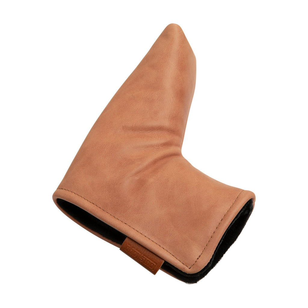 Leather Blade Putter Cover - Brown Pebbled