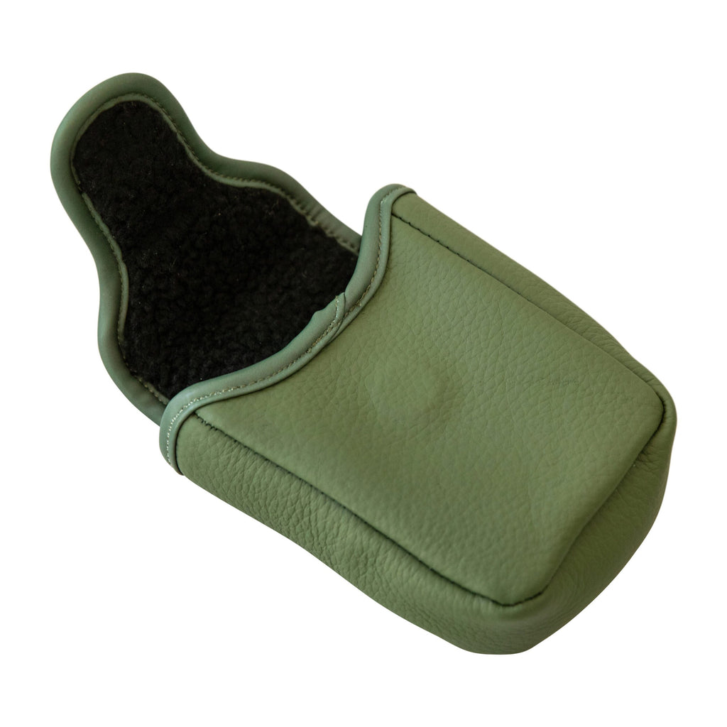 Leather Rangefinder Cover: Mowed Grass