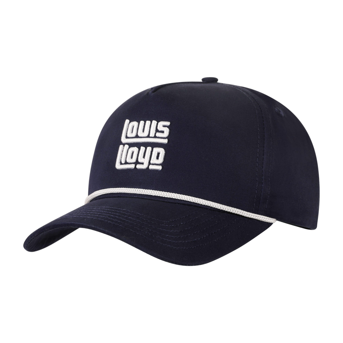 Navy Rope Hat With Stacked Logo