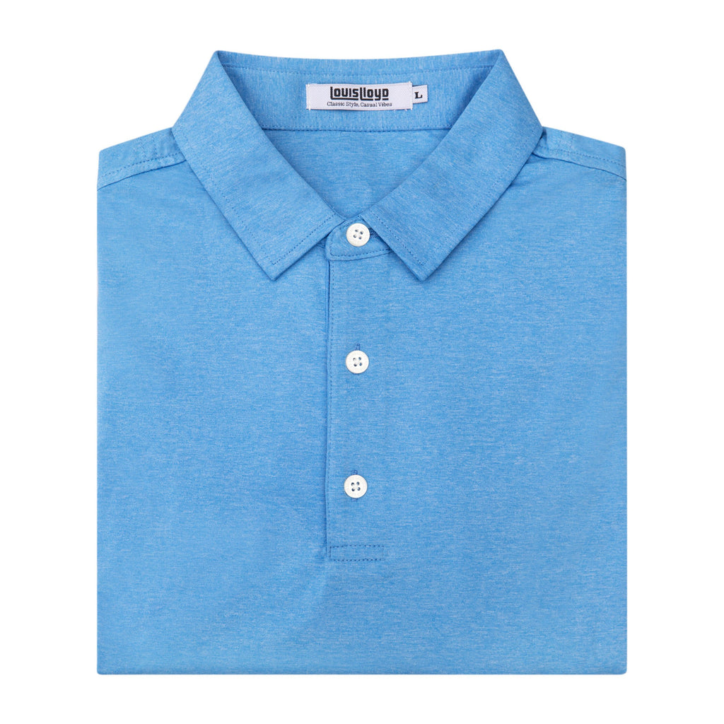 Performance Polo - Heathered Blue