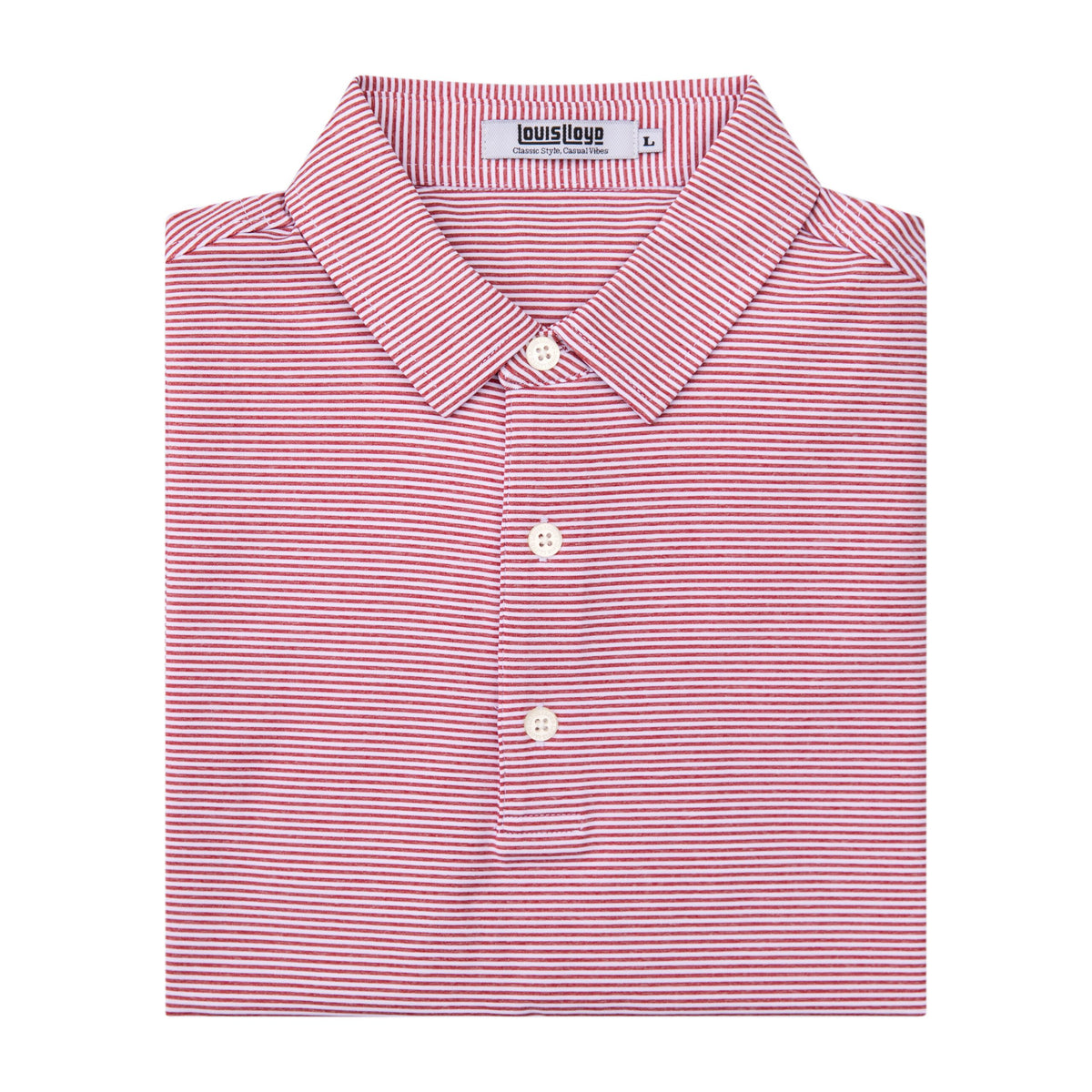 Performance Polo - Red and White Stripe