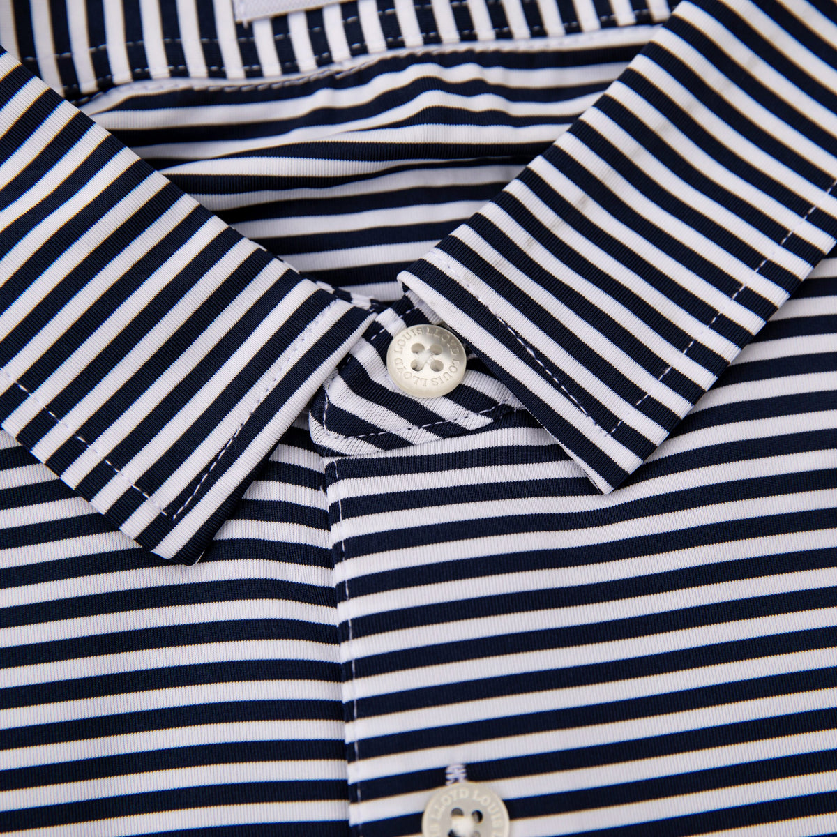 Performance Polo - Navy and White Stripe