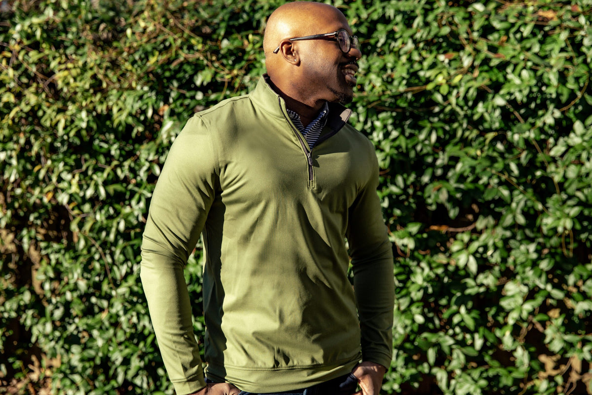 Performance Quarter Zip - Moss