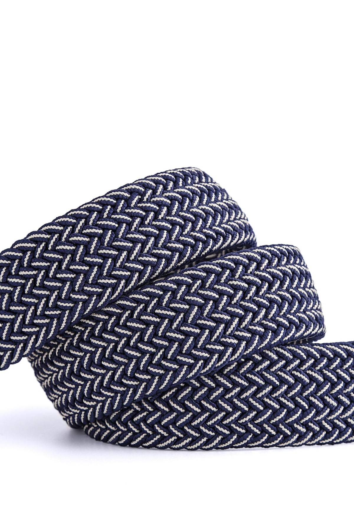 Stretchy Belt - Elastic Woven Fabric - Maritime