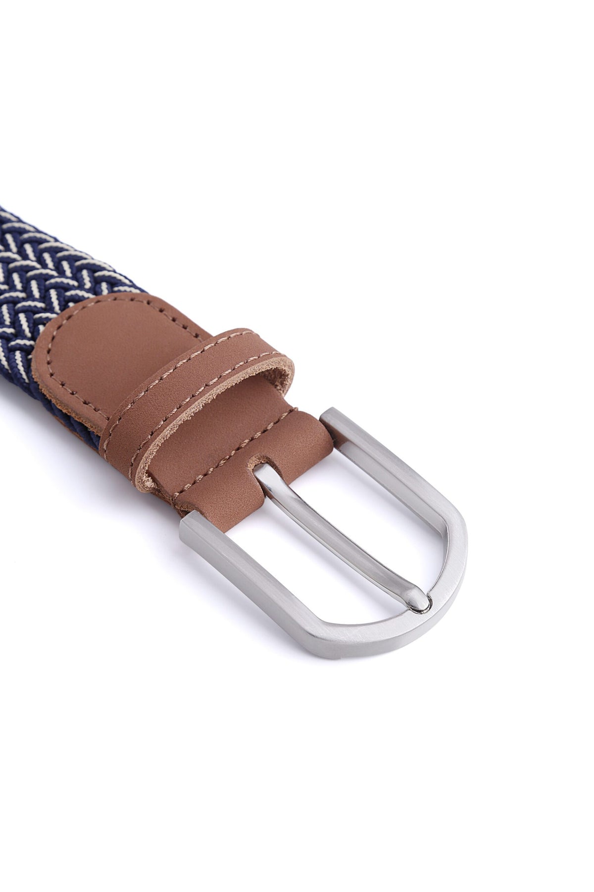 Stretchy Belt - Elastic Woven Fabric - Maritime