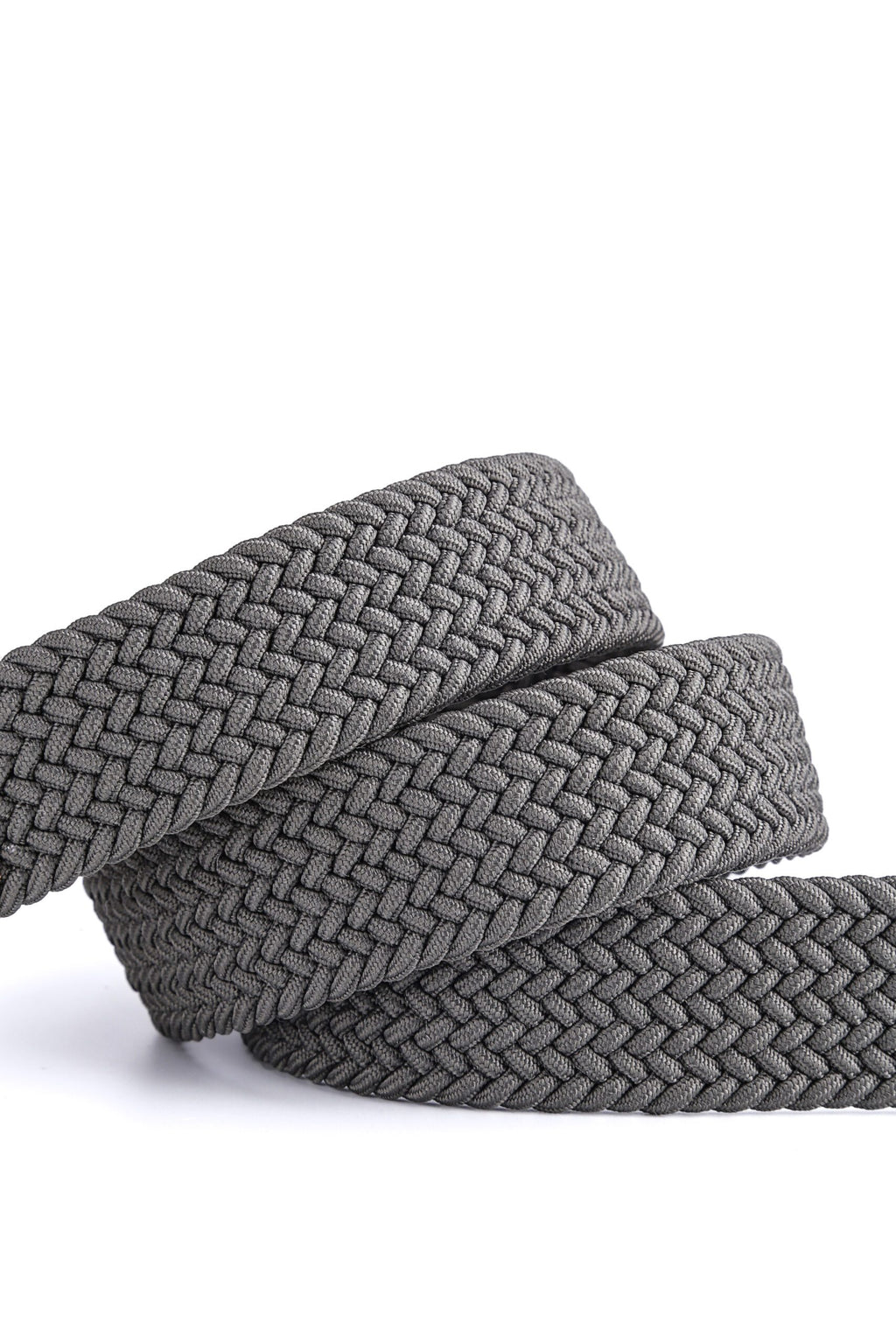Stretchy Belt - Elastic Woven Fabric - Grey