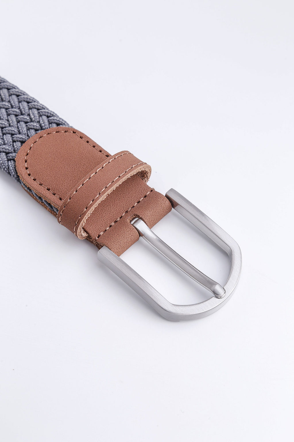 Stretchy Belt - Elastic Woven Fabric - English Stone