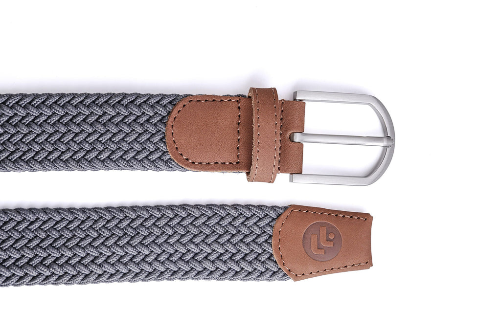 Stretchy Belt - Elastic Woven Fabric - English Stone