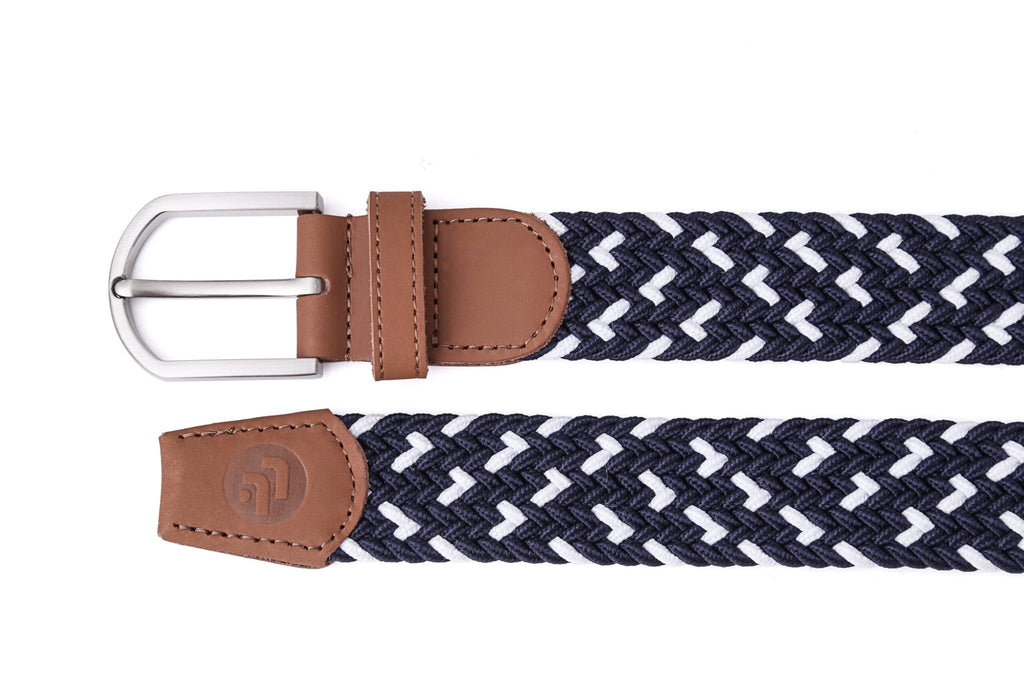 Stretchy Belt - Elastic Woven Fabric - Atlantic Waves