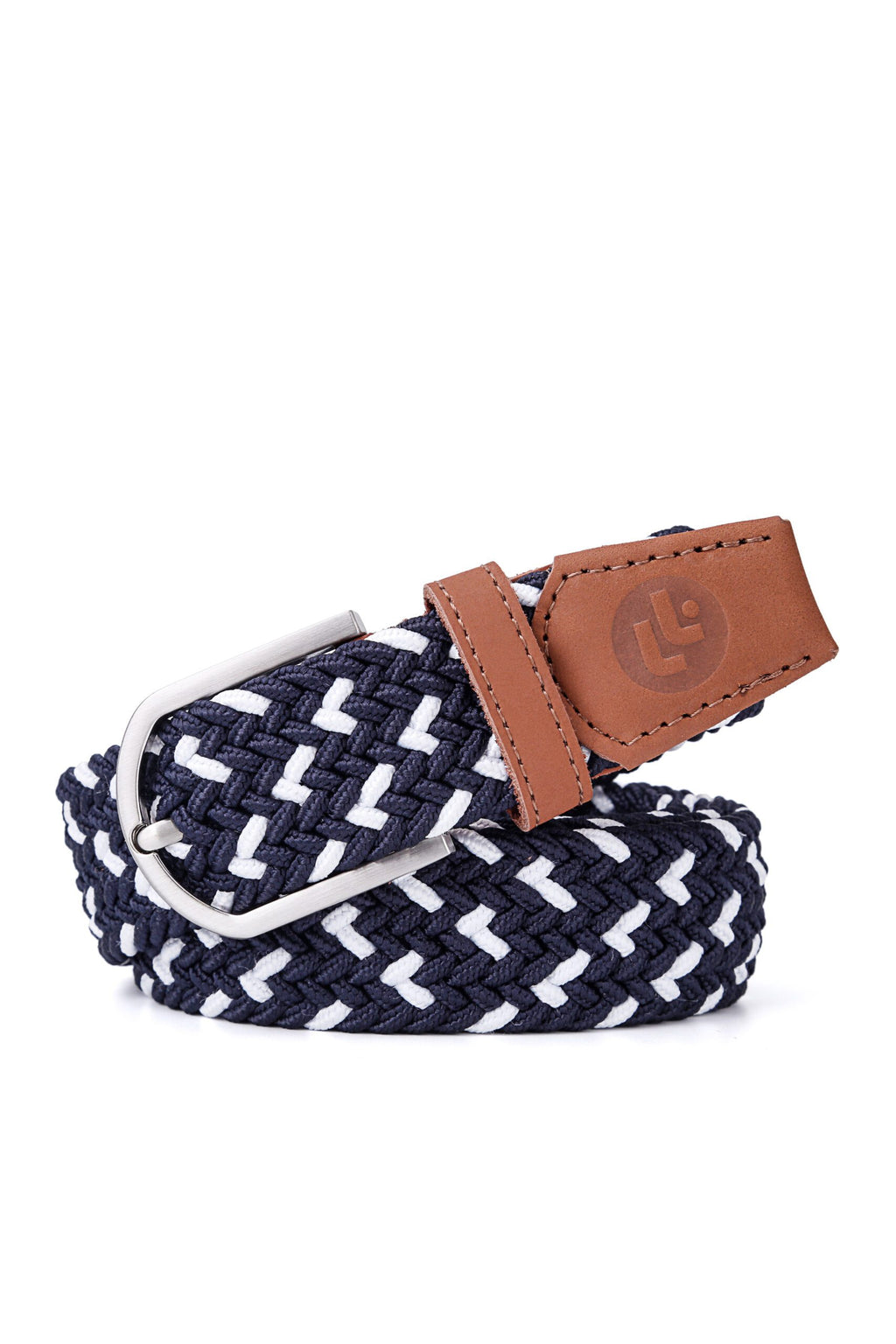 Stretchy Belt - Elastic Woven Fabric - Atlantic Waves