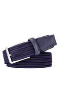 Stretchy Belt - Elastic Woven Rayon - Navy