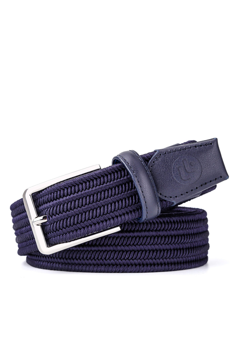 Stretchy Belt - Elastic Woven Rayon - Navy